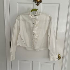 Zara blouse with ruffle collar
